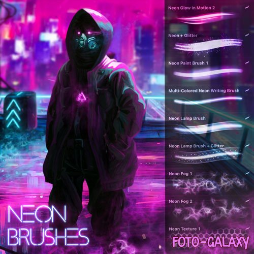 Cyberpunk Neon Brushes Pack for Procreate