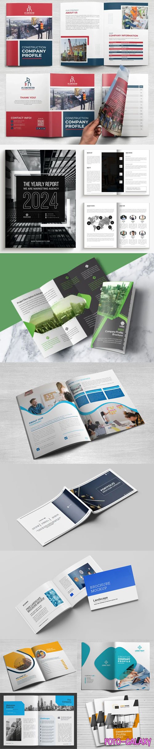 Professional Company Brochures Templates Collection