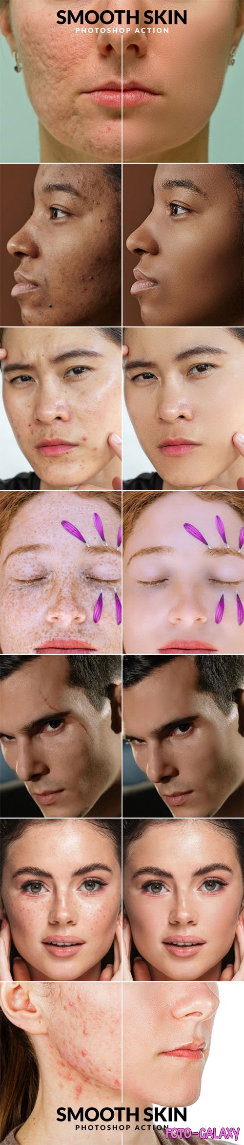 High End Smooth Skin Retouch Actions for Photoshop