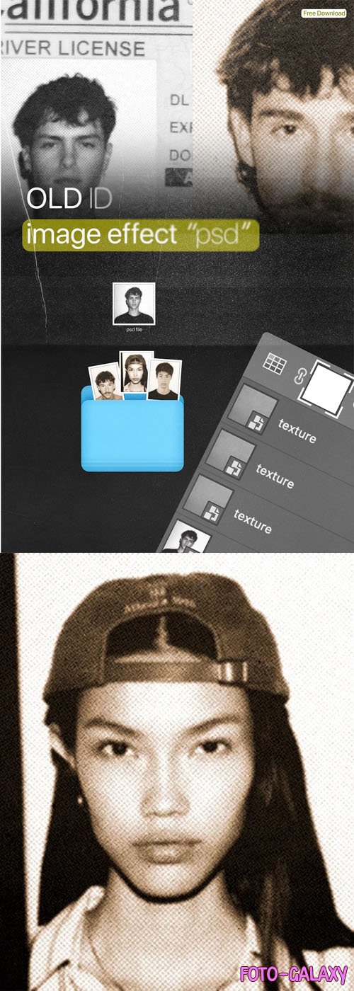 Ancient Id Photo Effect for Photoshop