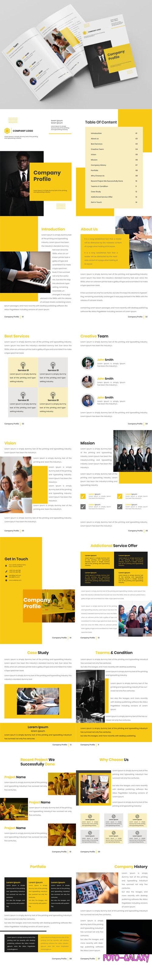 Company Profile Brochure Template for Illustrator