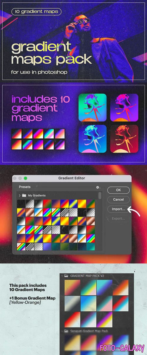 Color Tones Photoshop Gradients Pack