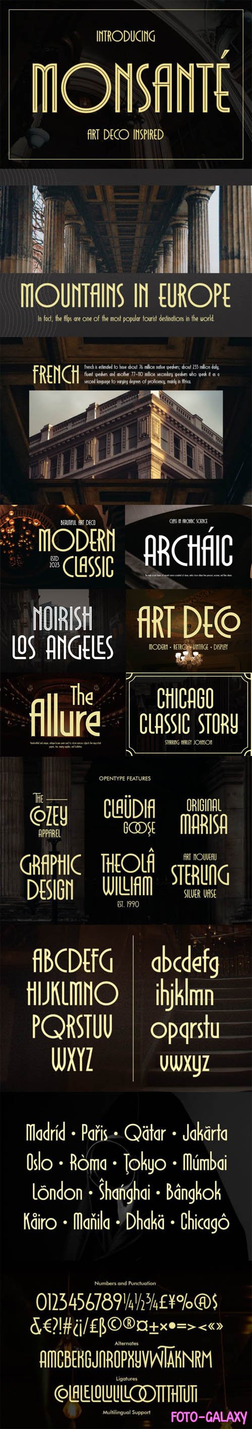 Monsante - Modern Art Deco Font