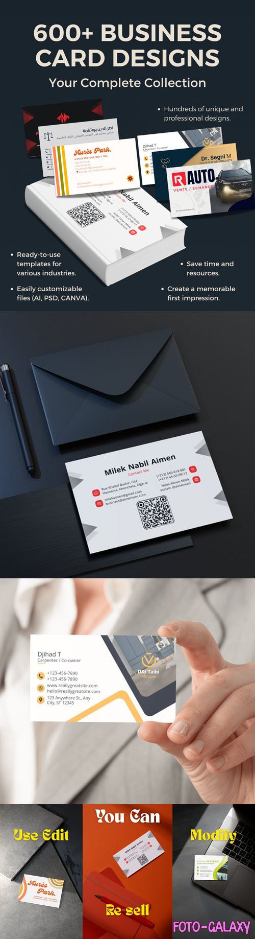 The Ultimate Bundle - 600+ Business Cards PSD Mockup Templates