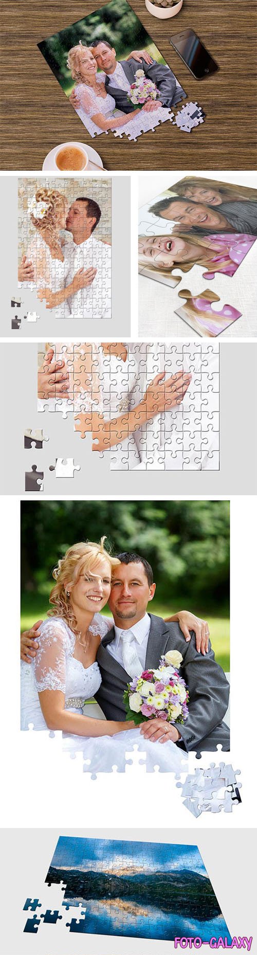 20 Puzzle Pieces Plugin & Actions for Photoshop & Elements