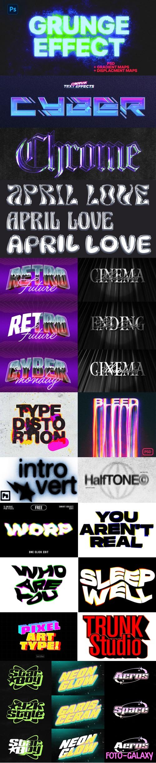 16 Editable Modern Text Effects Collection