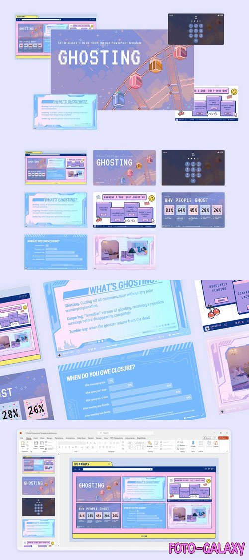 TXT Minisode 1: BLUE HOUR Theme - PowerPoint Presentation Template