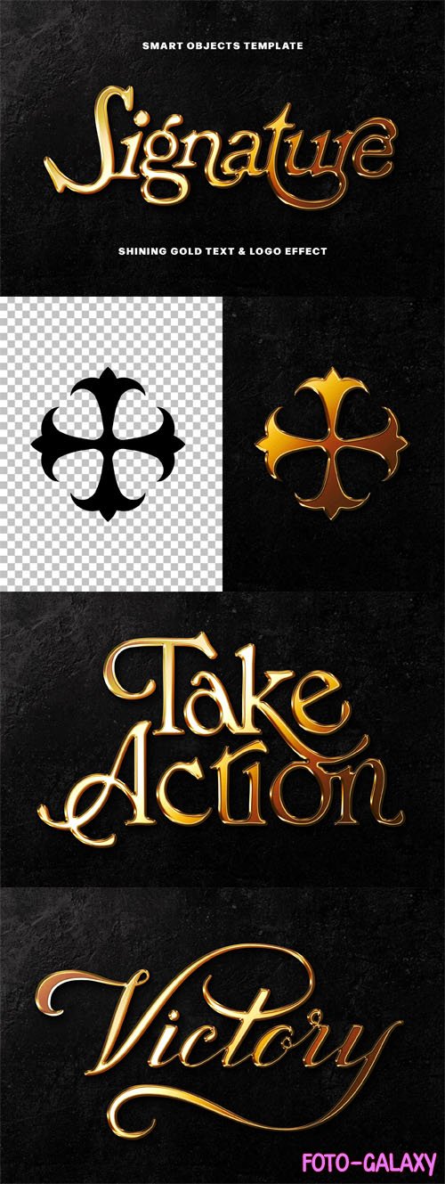 Shining Gold Effect for Photoshop