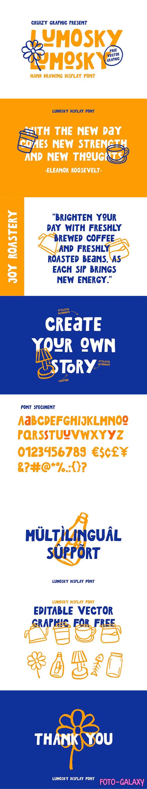 Lumosky - Hand Drawing Display Font