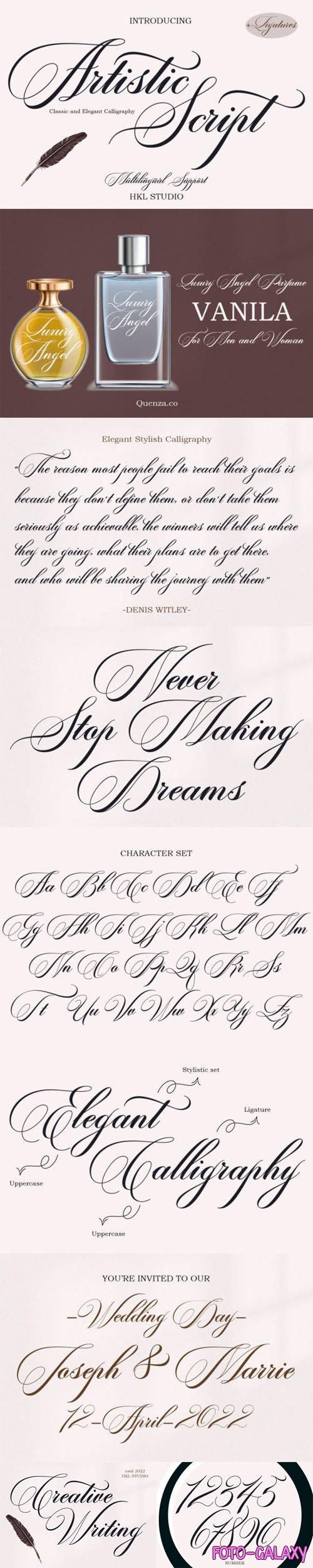 Artistic Script - Classic Elegant Calligraphy Font