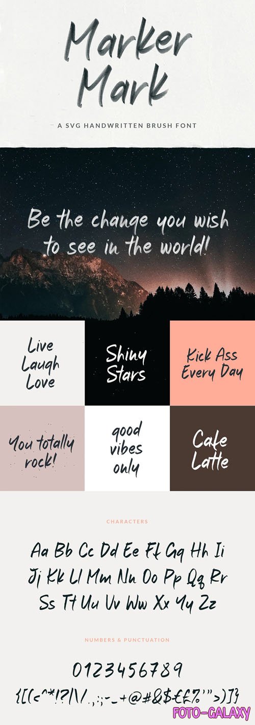 Marker Mark - SVG Handwritten Brush Font