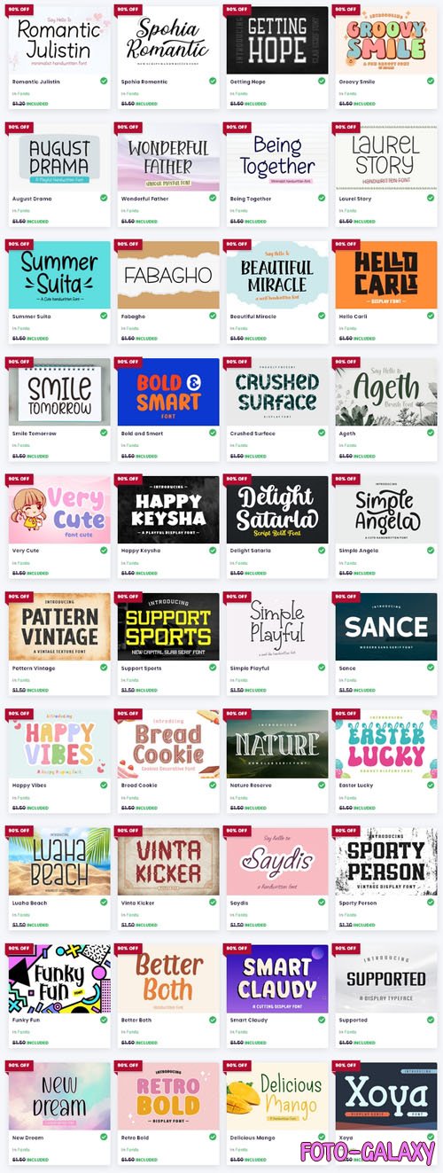 Fantastic Font Bundle - 80 Premium Fonts