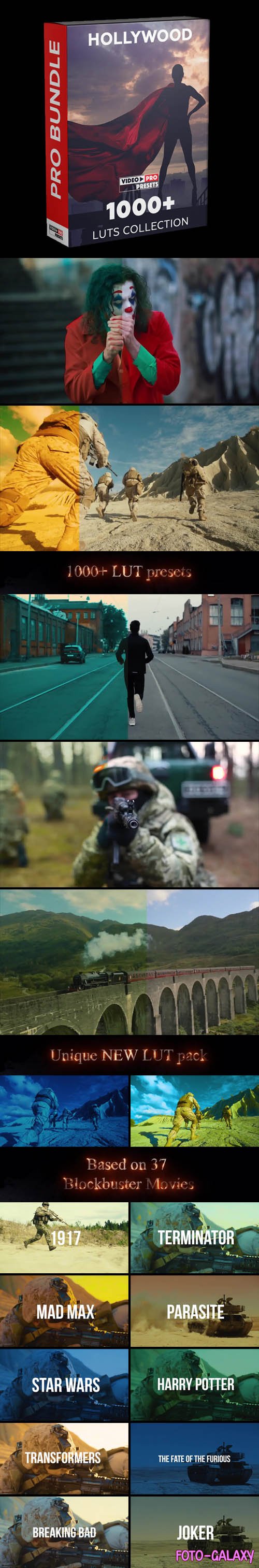 Video Presets - 1000+ HOLLYWOOD LUTs PRO Bundle