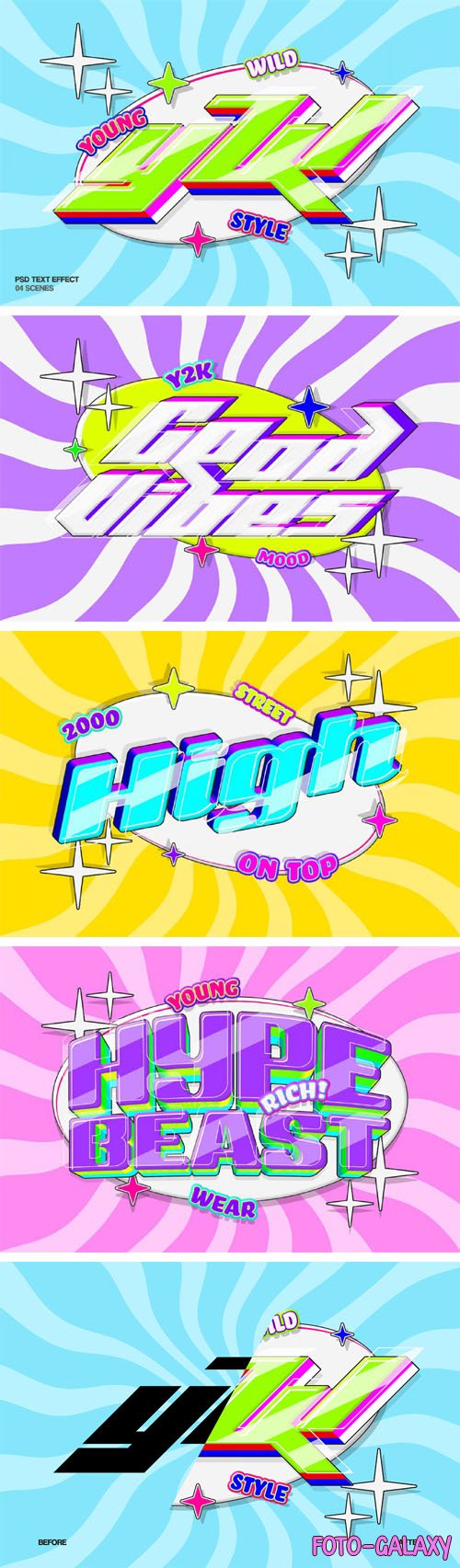 Y2K Comic Photoshop Text Effects