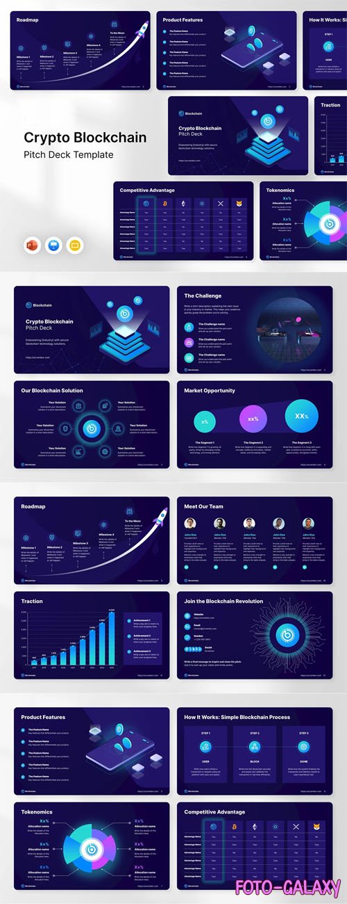 Crypto Blockchain - Pitch Deck [PowerPoint/Google Slides/Keynote] Presentation ...