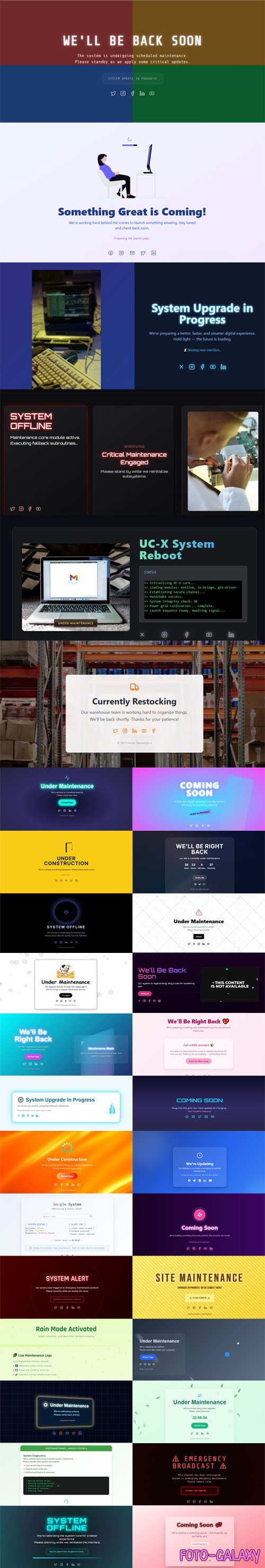 50+ Awesome Under Construction Pages for Websites - Ready to Deploy