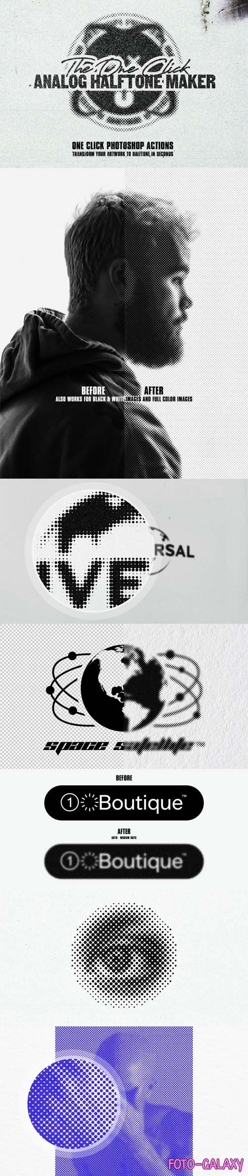 Analog Halftone Maker - Photoshop Actions +Tutorials