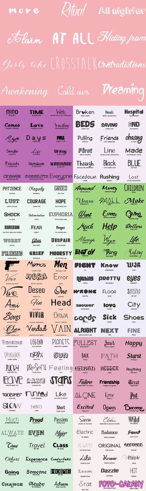 180+ Fonts Pack