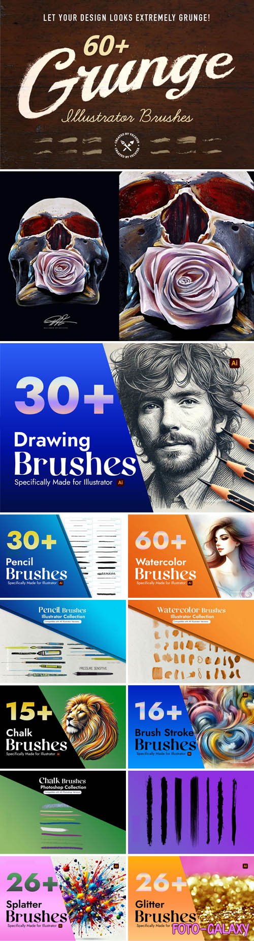 200+ Vector Brushes Collection for Illustrator