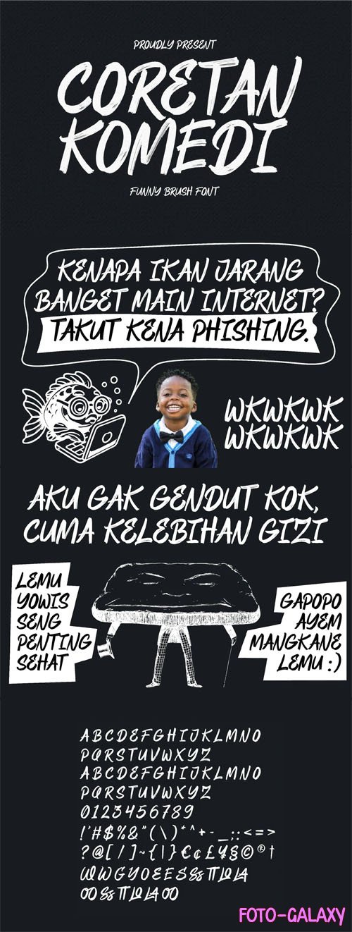 Coretan Komedi - Brush Font