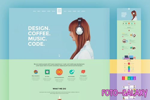 Creative Flat Portfolio Theme - PSD Template