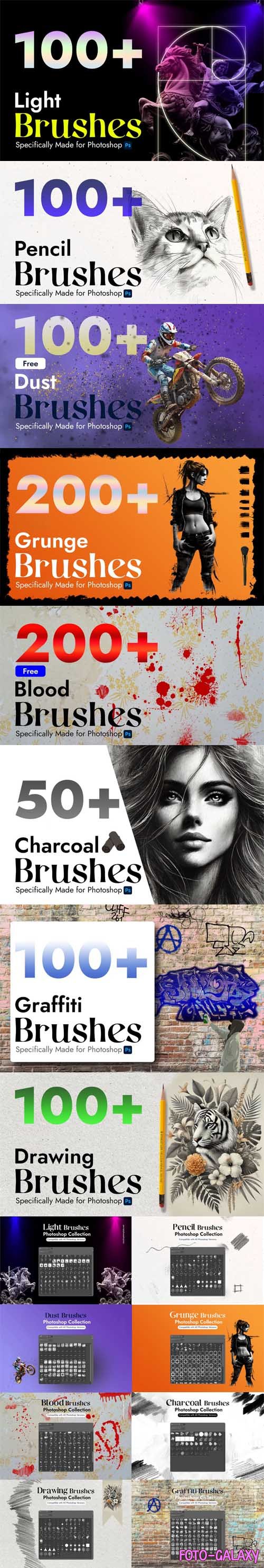 800+ Modern Brushes Collection for Photoshop