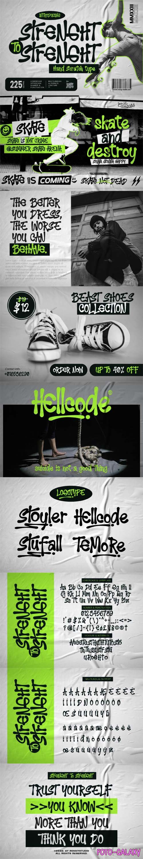 Strenght to Strenght - Hand Scratch Font