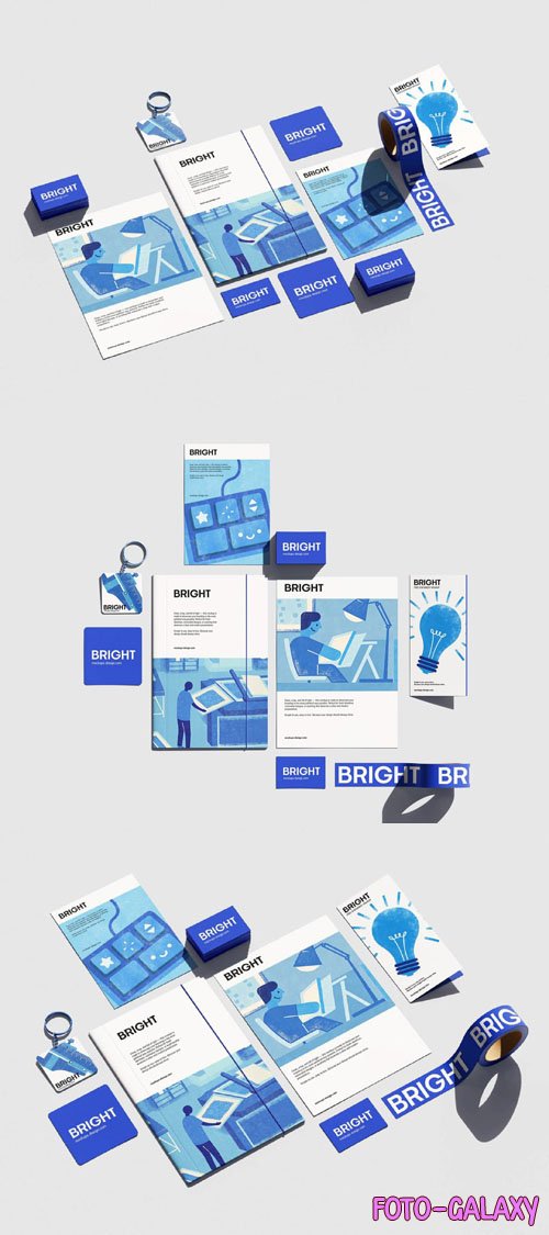 Bright Stationery PSD Mockup Templates