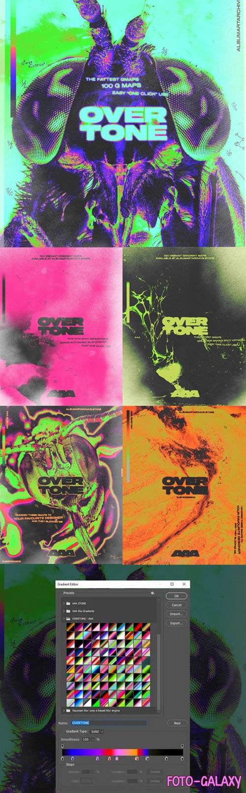 Overtone - 100 Gradient Maps for Photoshop