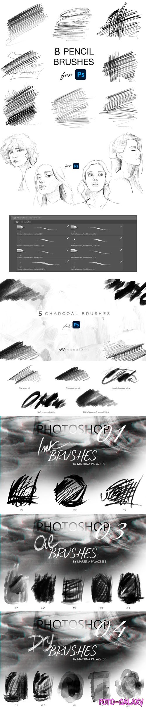25+ Pencil Photoshop Brushes for Painting