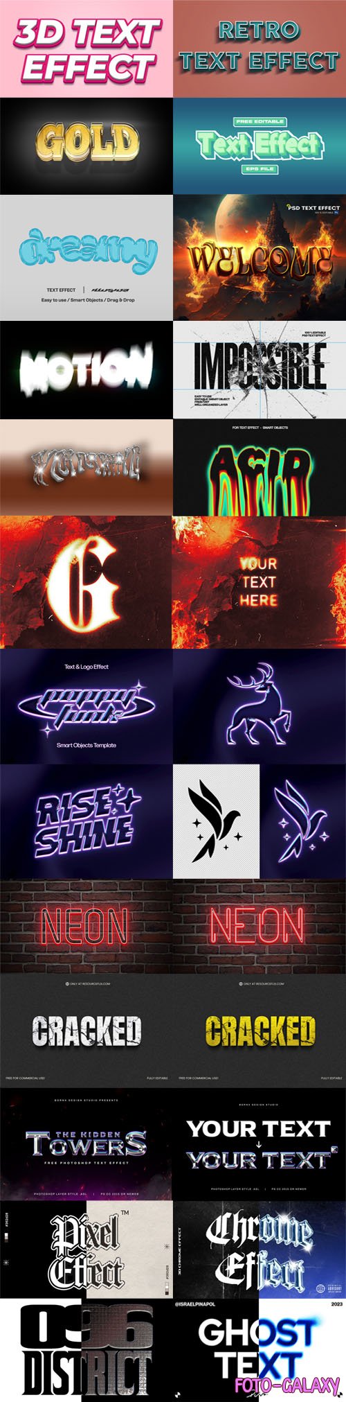 Modern Text Effects for Photoshop - 19 Styles