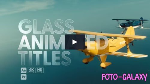 Glass Animated Titles Project for After Effects and Premiere Pro
