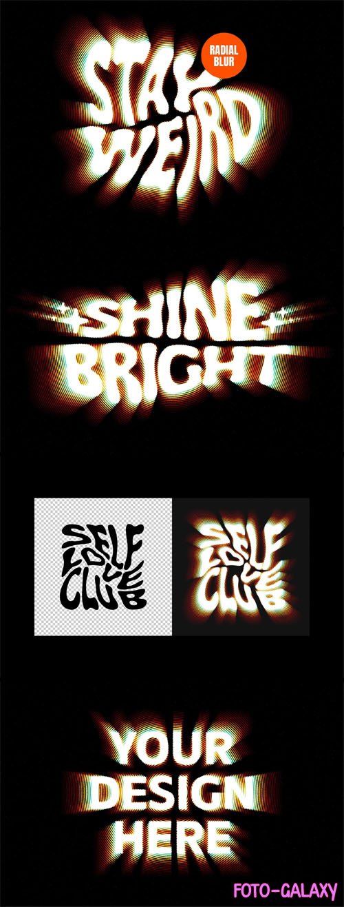 Radial Blur Text & Logo Effect for Photoshop