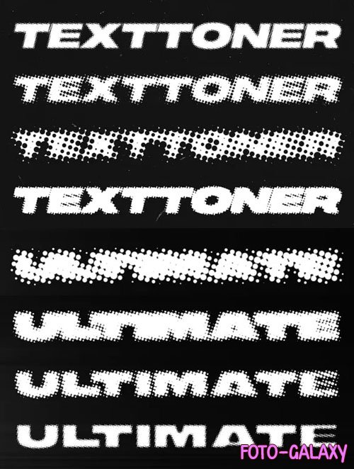 Text Toner Text Effects - Photoshop Actions