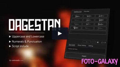 Dagestan - Animated Typeface - After Effects Project