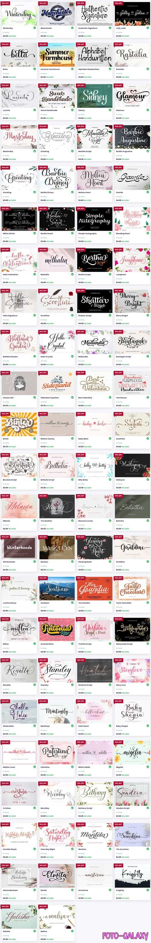 The Special Collection Font Bundle - 90 Premium Fonts
