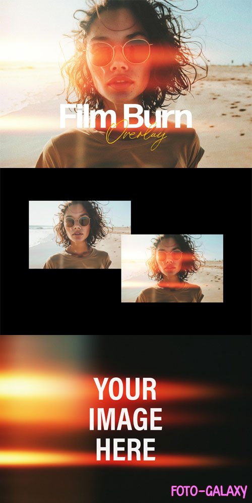 Film Burn Overlay PSD Effect for Photoshop