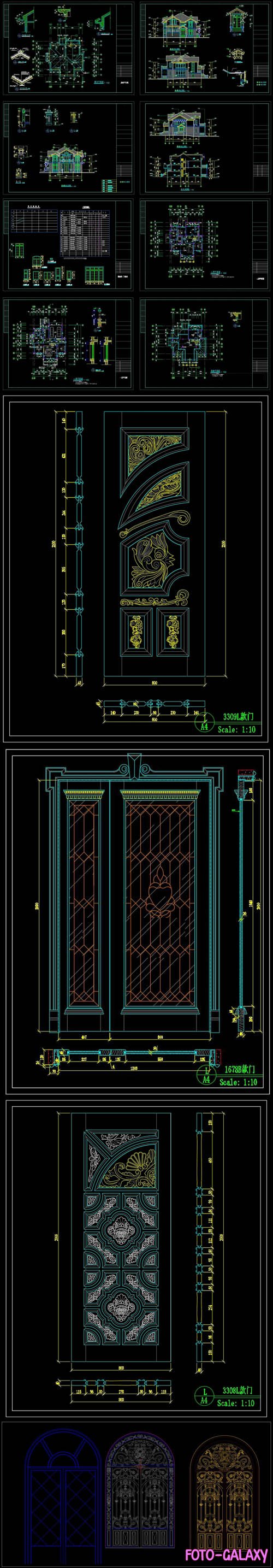 House Plan Designs in 2D DWG Drawings for AutoCAD