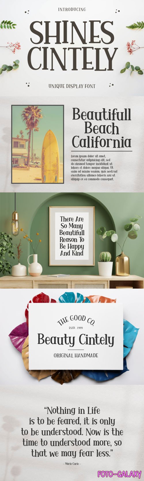 Shines Cintely - Unique Display Font