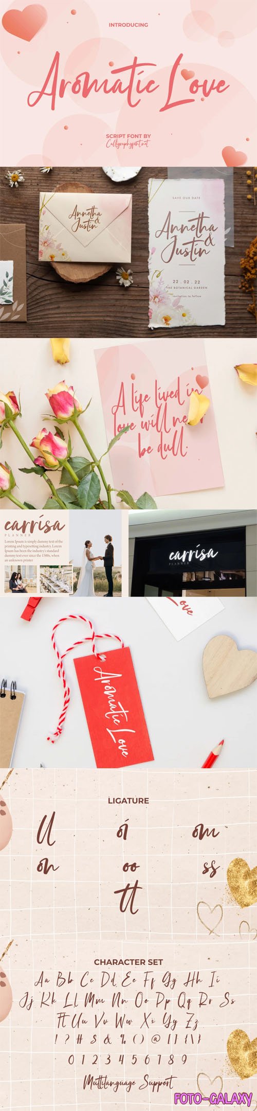 Aromatic Love - Lovely Elegant Script Font