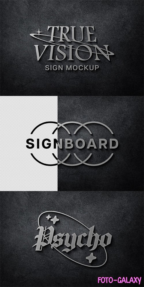 Luxury Silver Sign Logo PSD Mockup Template