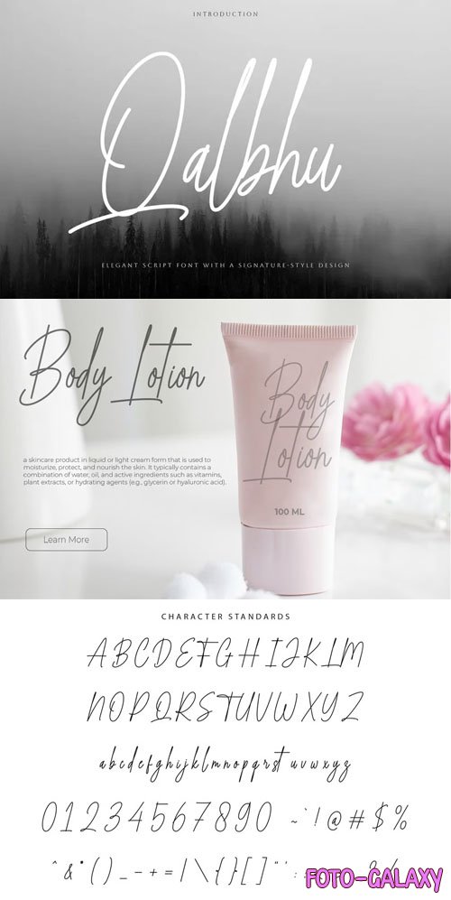 Qalbhu - Elegant Signature Script Typeface