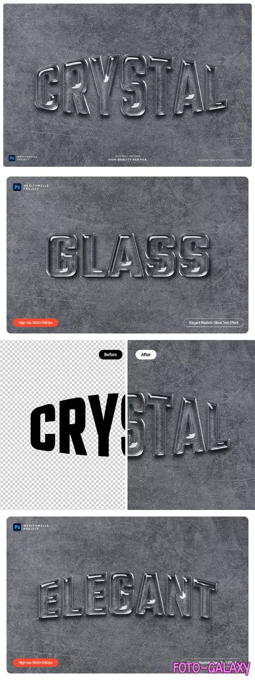 Realistic Glass Text Effects for Photoshop