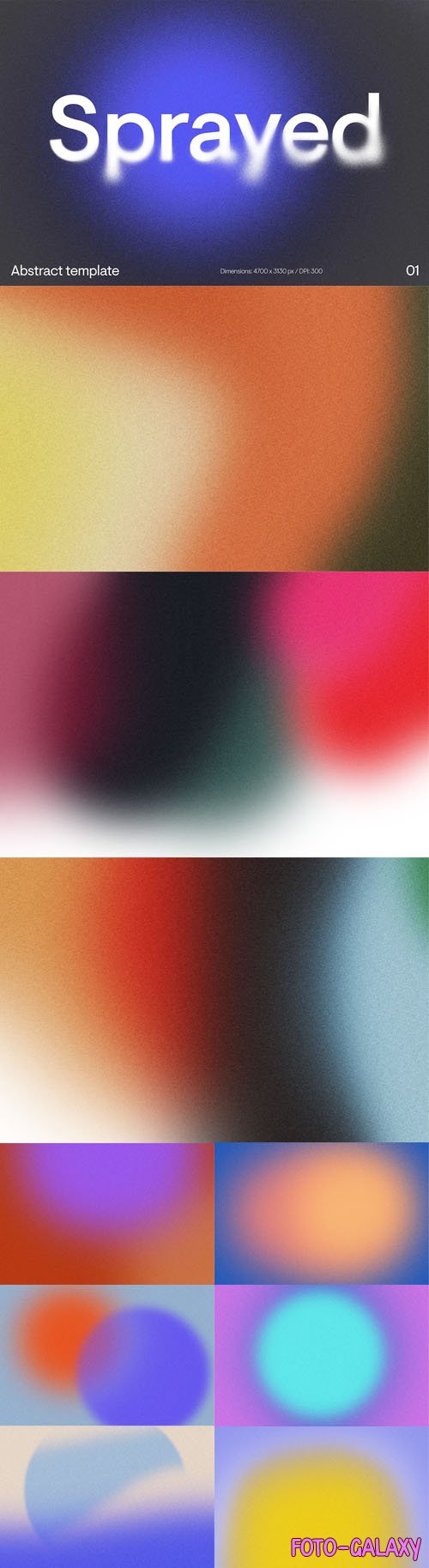 Sprayed - Abstract Grainy Gradient Backgrounds PSD Templates