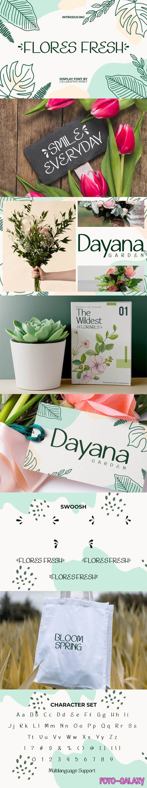 Flores - Fresh Modern Display Font