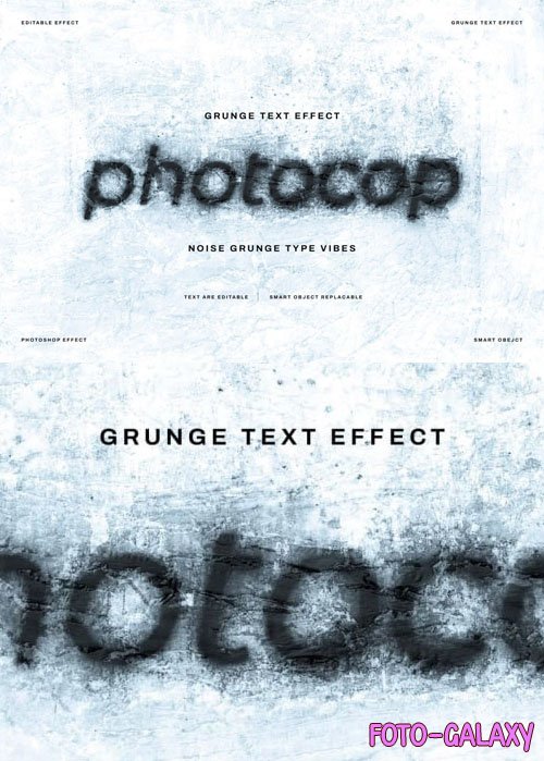 Photocop - Grunge Noise Text Effect for Photoshop