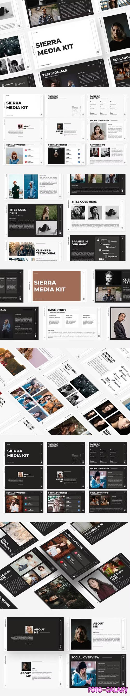 SIERRA - Media Kit Presentation Templates for [PowerPoint/Google Slides/Keynote]