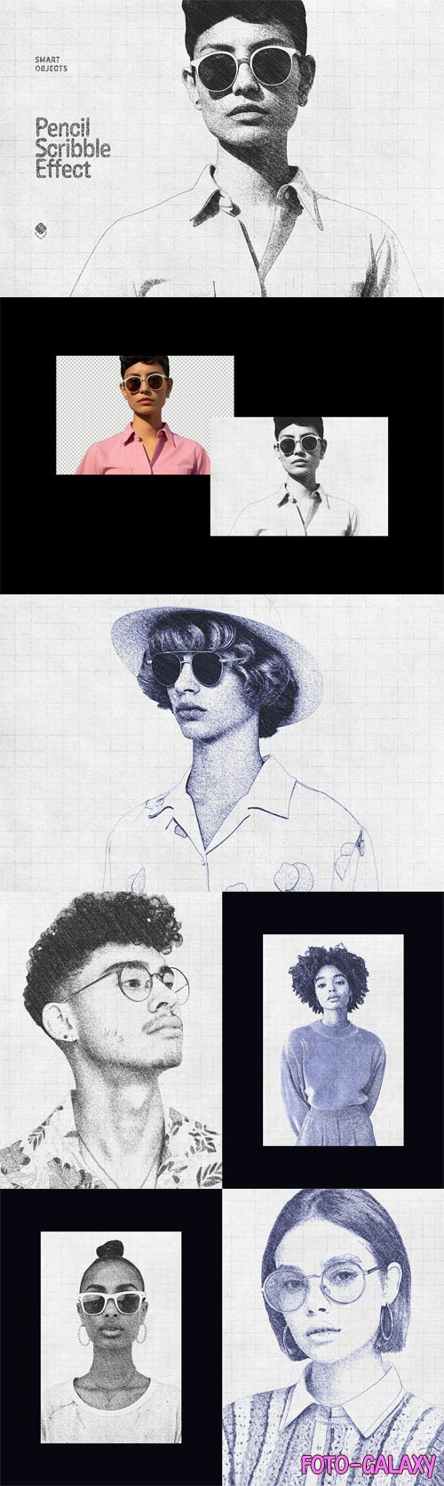 Pencil Scribble Photo Effect for Photoshop