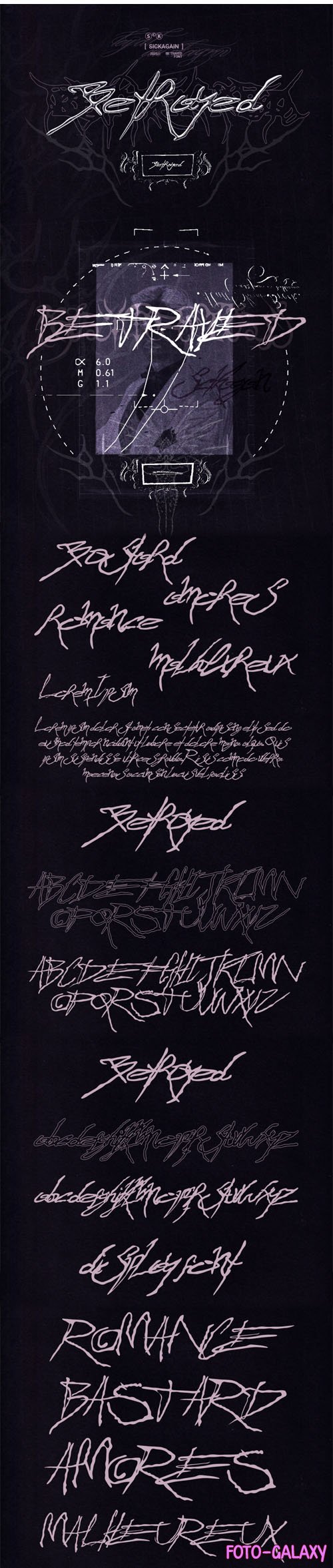 BETRAYED - Handwritten Display Font