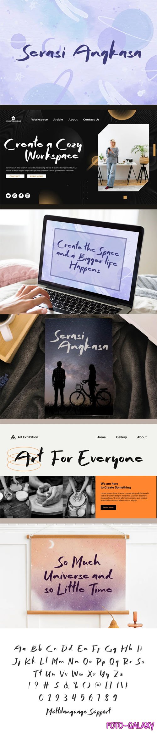 Serasi Angkasa - Handcrafted Display Font